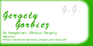 gergely gorbicz business card